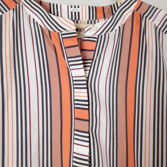 Marie Oliver Dress‎ Womens Small Lachlan Silk Mini Tiered Orange Pink Stripes - Picture 16 of 16
